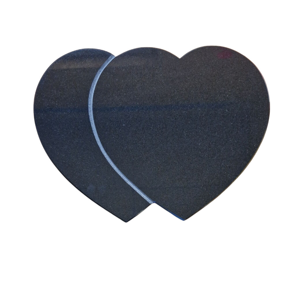 Doppelherz aus Granit 40x30cm